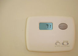 thermostat on wall