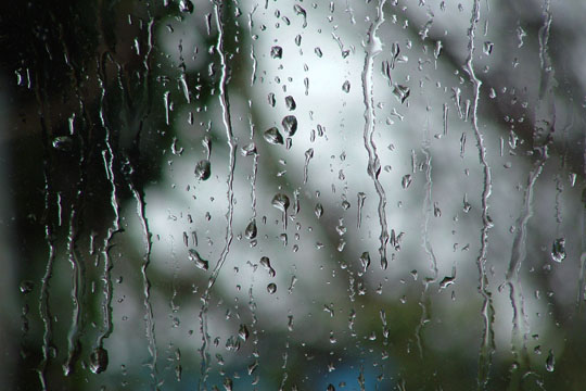 rain on window